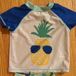 Boys Pineapple Rashguard Swim top